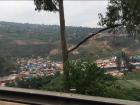 A top-down view of Kigali from the road
