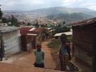 A view down a street in Kigali