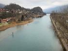 A very blue river in Interlaken.