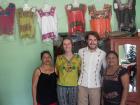 This Mayan family specializes in embroidery and insisted we try on their clothing for a picture