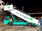 Flights around Europe can be cheap. This is my flight from Dublin to Madrid. We had to walk outside to board the airplane.