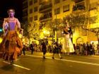 On San Mateo Day, September 21st, there is a parade at night. This is a picture of "Los Gigantes", which are the giants. They are a tradition in the parade!