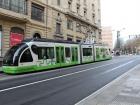Because Bilbao is a bigger city, it has a street tram that many people use to get around the city.