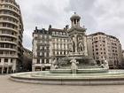 A fountain in the middle island (Presqu'Île) of the city of Lyon