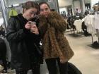Trying on fun clothes during the annual Lyon 'winter sales' 