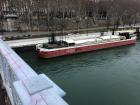 Lining the Rhône River are big boats - some are restaurants and others (like this) are tour boats in warmer months