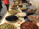 These bowls were filled with preserved foods such as olives and sundried tomatoes 