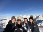 All of my ski squad for the day made it up to the top of Mount Blanc