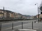 The streets of Lyon are lined by beautiful, old buildings in various colors 