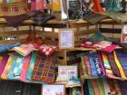 Outside the Traditional Crafts Museum was a market selling Kyoto crafts, like these scarves!