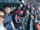 At a White Sox game with my fellow teacher Ruben and some students!
