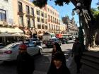 A busy street in downtown Puebla