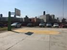 A basketball court at his school