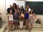 My classmates and I with our teacher Imelda in the center
