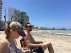 Relaxing on the beach with my two friends