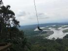 On a swing in the middle of the Amazon