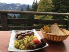 My meal on the mountainside 
