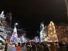A Christmas market in Suceava