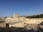 You can see the Dome of the Rock on the Temple Mount, which is on the same site that the Jewish Temple was 1,950 years ago