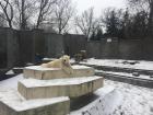 Adorable polar bear in the Warsaw zoo 