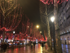 The Champs-Elysées, Paris' most famous avenue, decorated with lights