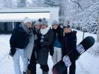 My Fulbright friends and I right before downhill ski slope time 