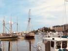 Because Finland is a port city, this is one of the Helsinki docks where the ships "park" to let on or off passengers. 