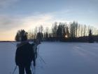 cross-country skiing adventure on the trails in Lapland 
