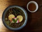 Hot soba (buckwheat noodles) is the best dish during winter