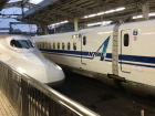 Shinkansen arriving to the station