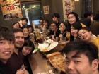 Here I'm with my school friends at an Izakaya (a traditional Japanese restaurant)