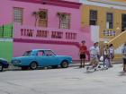 A series of houses in Cape Town are extraordinarily colored—no one knows why!