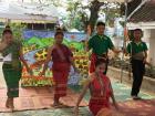 Learning how to do Lao dancing from my students