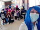 All of the students wore wigs for Día de la Peluca