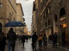 This street is closed to cars, so people can walk and shop and admire the beautiful buildings