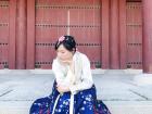 Hanbok's voluminous skirt allows for free and unrestricted movement