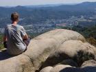 My close friend from the Netherlands enjoying Seoul from a distance