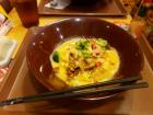 Cheese and bacon ramen with rice... too much for my stomach!