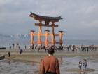 Serene Torii (Shinto gate) on the coast of Hiroshima