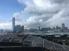 Hong Kong's harbor remains busy and filled with cargo ships