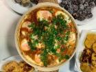 Shakshouka, a dish with eggs, tomatoes and spices