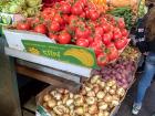 Fresh vegetables for sale in HaCarmel Market