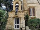 A small bell tower right outside the Christ Church