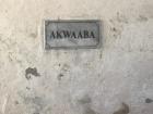 "Akwaaba" means welcome in Fante, Cape Coast's regional Akan language