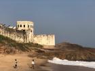 Cape Coast Castle sits on the edge of town, next to a few popular beach resorts and a highly visited area for recreation