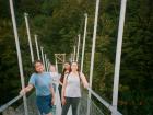 To get to the glaciers, we had to cross a high-up bridge so that we can get over the river