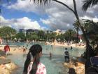 This is a man-made beach that was built inside of the city for locals to enjoy