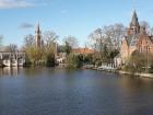 Using the railway in Belgium allows you to see beautiful sights such as the lakes around Bruges!