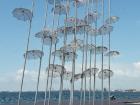 The Umbrella Installation was designed by George Zongolopoulos originally in 1995 in Venice before being placed on the Thessaloniki boardwalk in 1997