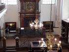 An interior view of the Klausen Synagogue in the Jewish quarter. Built in the 17th century it was used by the Prague burial society. The society handled the rituals for members of the community who passed on